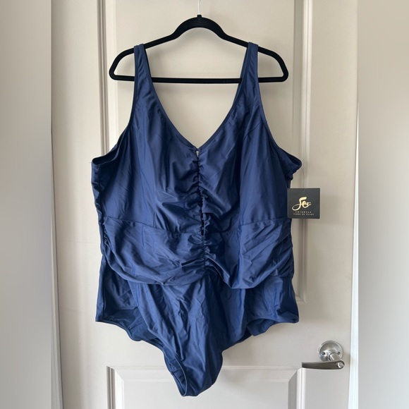 NWT 2/$15 Addition-Elle 5X one piece bathing suit - Picture 2 of 11